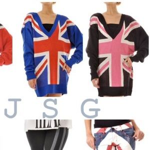 Union Jack Printed Oversized sweater/dress
